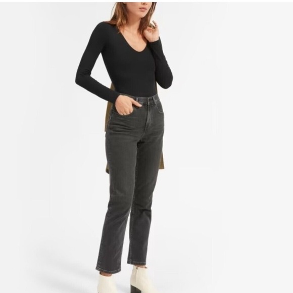 Everlane Tops - NWT Everlane Black Long sleeve V Neck Bodysuit(Bikini Bottom) Small